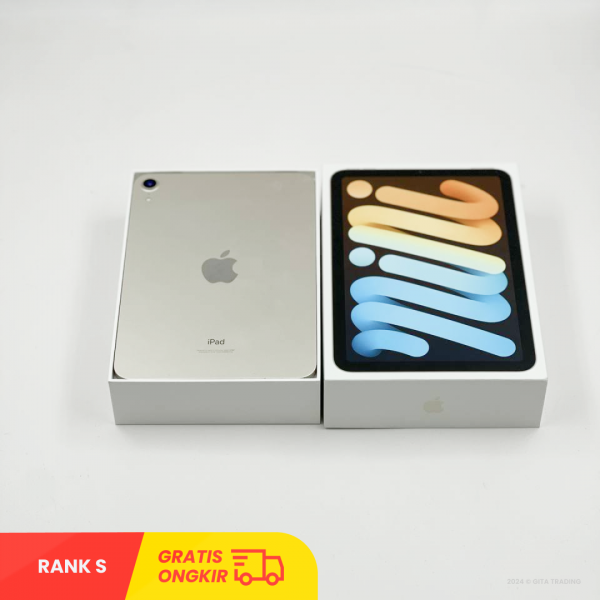 Apple iPad Mini 6th Generation 2021 WIFI ONLY (256GB/M9LHJW6MYX/ Starlight) - Rank S