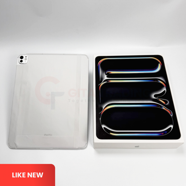 Apple iPad Pro M4 (2024) 13-inch Silver - Wi-Fi & Cellular (eSIM) | ROM: 1000GB | Battery Health: 100% | S&N: HGGQF00HQ3 | LIKE NEW