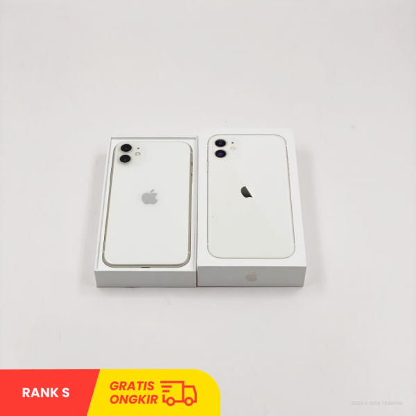 APPLE iPhone 11 (64GB/ Battery health 86%/ IMEI: 355708339823865/ White/ Sim Free) - RANK S