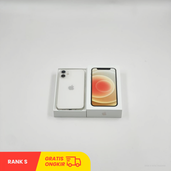 APPLE iPhone 12 Mini 5G (128GB/ Battery Health 83%/ IMEI: 353013114692862/ White/ Sim Free) - RANK S