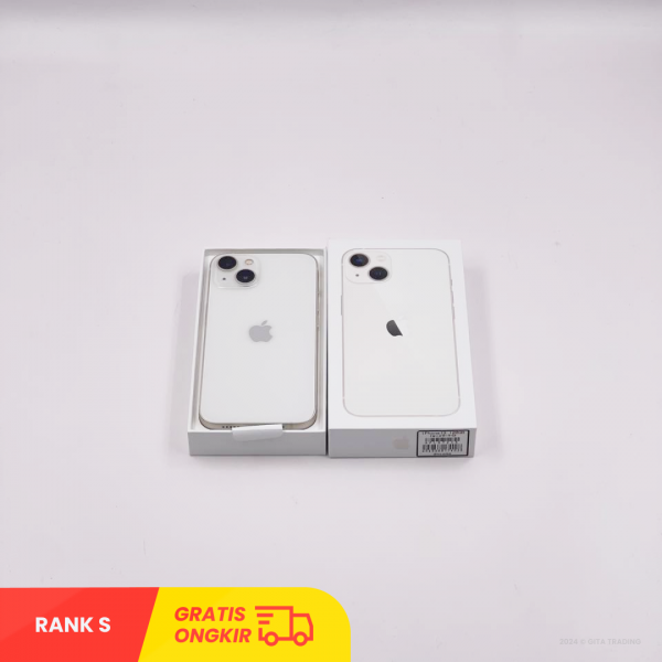 APPLE iPhone 13 5G (128GB/Battery Health 95%/ Starlight/ IMEI: 355616300343716/ Sim Free) - RANK S