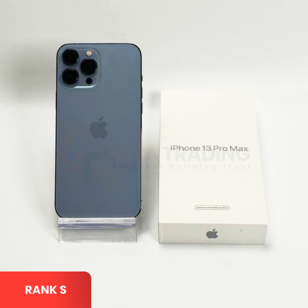 APPLE iPhone 13 Pro Max 5G Sierra Blue - Sim Free | ROM: 256GB | Silent Camera & Dual Sim | Battery Health: 100% | IMEI: 354869721651040 | RANK S