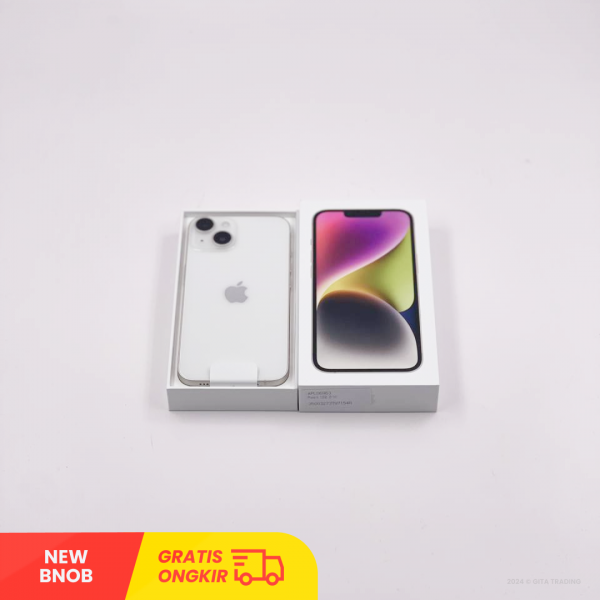 APPLE iPhone 14 5G (128GB/ Starlight/ IMEI:  350032737971548/ Sim Free) - NEW BNOB