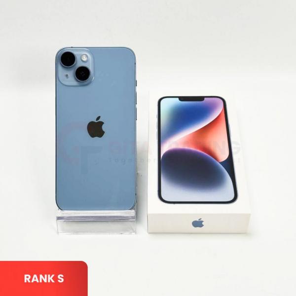 APPLE iPhone 14 5G Blue - Sim Free | ROM: 128GB | Battery health: 84% | IMEI: 356663517222555 | RANK S