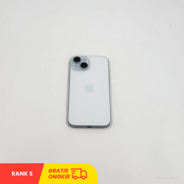APPLE iPhone 15 5G BLUE - Sim Free | ROM: 128GB | Battery health 81% | IMEI: 354743521830122 | RANK S