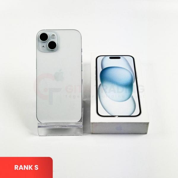 APPLE iPhone 15 5G Blue - Sim Free | ROM: 128GB | Battery health 87% | IMEI: 351947252404360 | RANK S