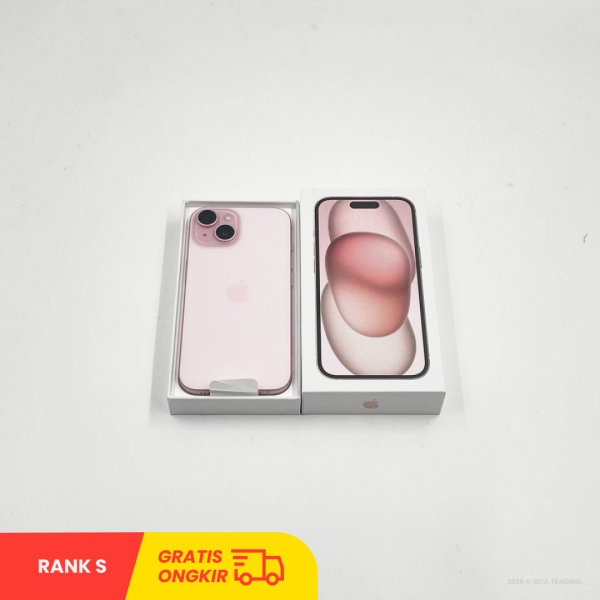 APPLE iPhone 15 5G PINK - Sim Free | ROM: 128GB | Dual sim & Silent Camera  |  Battery health: 89% | IMEI: 356054494248732 | Rank S