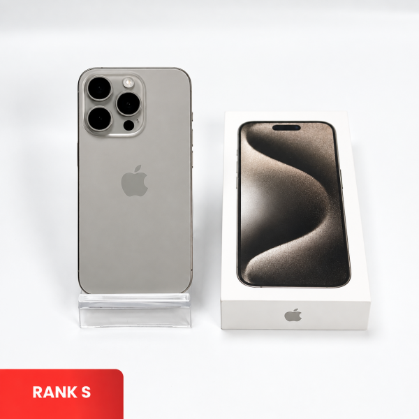 APPLE iPhone 15 Pro 5G Natural Titanium - Sim Free | ROM: 256GB | Battery Health: 100% |  IMEI: 356193372273154 | RANK S