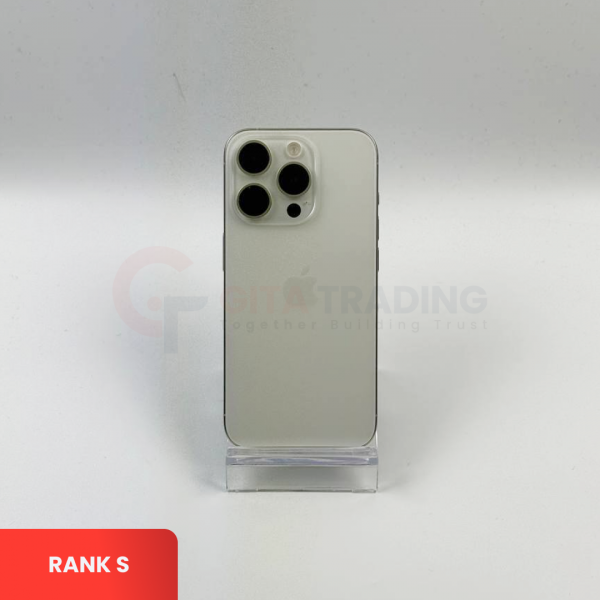 APPLE iPhone 15 Pro 5G White Titanium - Sim Free | ROM: 256GB | Battery Health: 86% | IMEI: 354496317421446 | Rank S