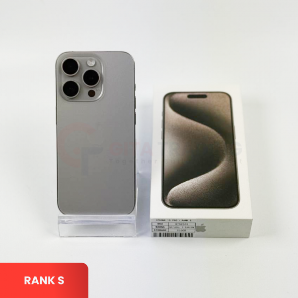 APPLE iPhone 15 Pro 5G Natural Titanium - Sim Free | ROM: 256GB | Battery Health 85% | IMEI: 355721793909153 | RANK S
