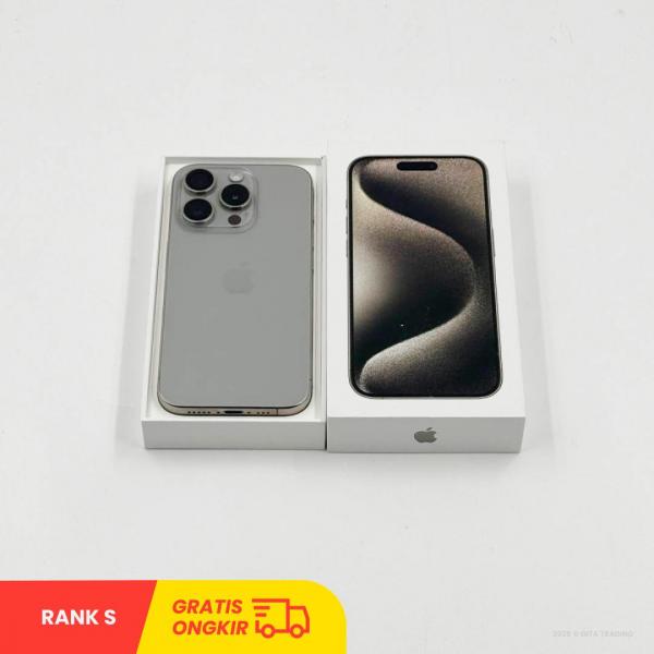 APPLE iPhone 15 PRO 5G Natural Titanium - Sim Free | ROM: 256GB | Battery health 90% |  IMEI: 350020988905786 | RANK S