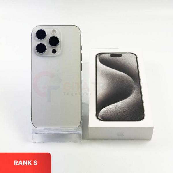 APPLE iPhone 15 Pro 5G White Titanium - Sim Free | ROM: 256GB | Battery health 86% |  IMEI: 355746602571647 | RANK S