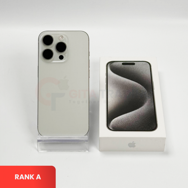 APPLE iPhone 15 Pro 5G White Titanium - Sim Free | ROM: 128GB | Battery Health: 88% |  IMEI: 350020987955766 | RANK A