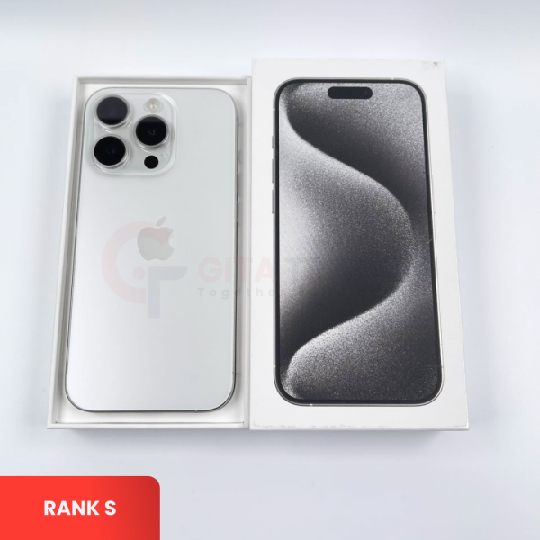 APPLE iPhone 15 Pro 5G White Titanium - Sim Free | ROM: 256GB | Battery health 86% |  IMEI: 356193371020887 | RANK S