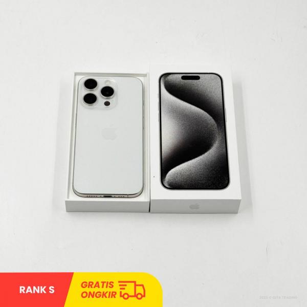 APPLE iPhone 15 PRO 5G White Titanium - Sim Free | ROM: 256GB | Battery health 89% |  IMEI: 352433805877401 | RANK S