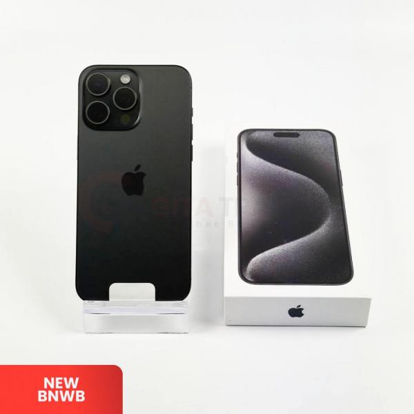 APPLE iPhone 15 Pro Max 5G Black Titanium - Sim Free | ROM: 1000GB (1TB) | Battery Health 100% | IMEI: 353134989828439 | BNWB