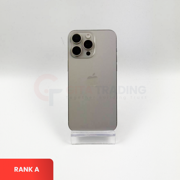 APPLE iPhone 15 Pro Max 5G Natural Titanium - Sim Free | ROM: 1000GB | Battery Health 86% | IMEI: 354550163118553 | RANK A