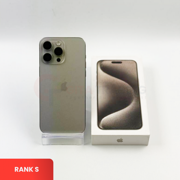 APPLE iPhone 15 Pro Max 5G Natural Titanium - Sim Free | ROM: 256GB | Battery Health 82% | IMEI: 350793222412088 | RANK S