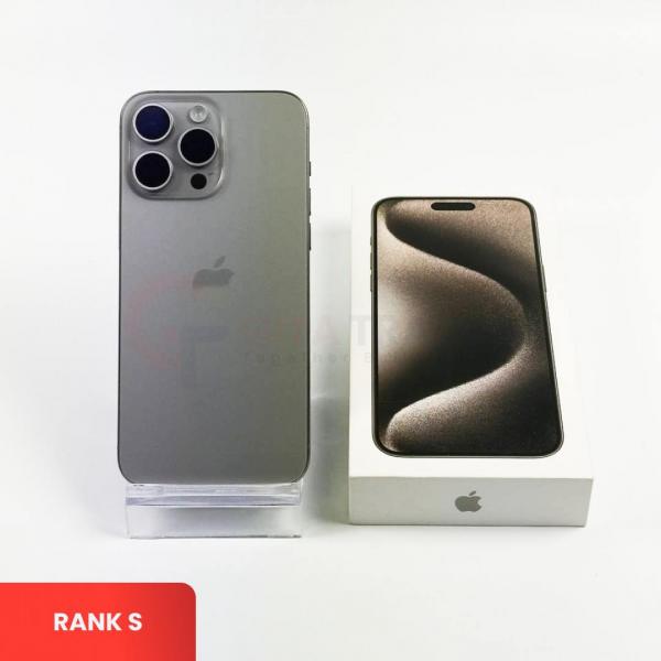 APPLE iPhone 15 Pro Max 5G Natural Titanium - Sim Free | ROM: 256GB | Battery Health 88% | IMEI: 350793225072566 | RANK S