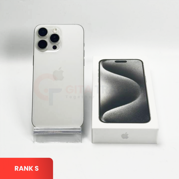APPLE iPhone 15 Pro Max 5G White Titanium | ROM: 256GB | Battery Health: 84% | IMEI: 351073873083028 | RANK S
