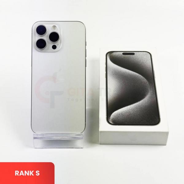 APPLE iPhone 15 Pro Max 5G White Titanium - Sim Free | ROM: 256GB | Battery Health 86% | IMEI: 359779342284581 | RANK S