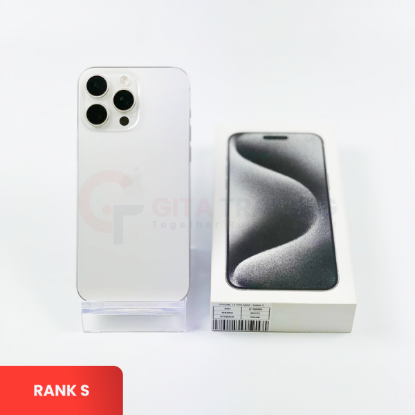 APPLE iPhone 15 Pro Max 5G White Titanium - Sim Free | ROM: 256GB | Battery Health 97% | IMEI: 358525995083262 | RANK S
