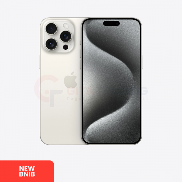 APPLE iPhone 15 Pro Max 5G White Titanium - Sim Free | ROM: 256GB | Dual Sim FISIK & Silent Camera | IMEI: 353104761957912 | NEW BNIB