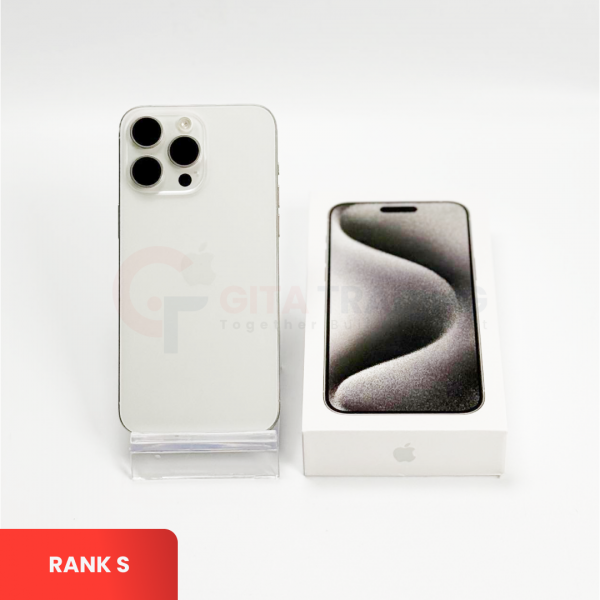 APPLE iPhone 15 Pro Max 5G White Titanium - SIM Free | SILENT CAMERA | ROM: 256GB | Battery Health: 86% | IMEI: 354550160611931 | RANK S