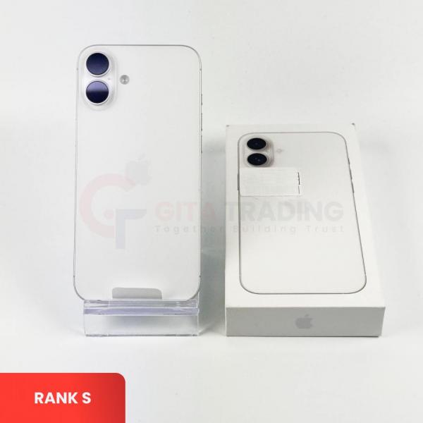 APPLE iPhone 16 PLUS 5G White - Sim Free | Battery Health: 100% | ROM: 256GB | IMEI: 353672644185232 | RANK S
