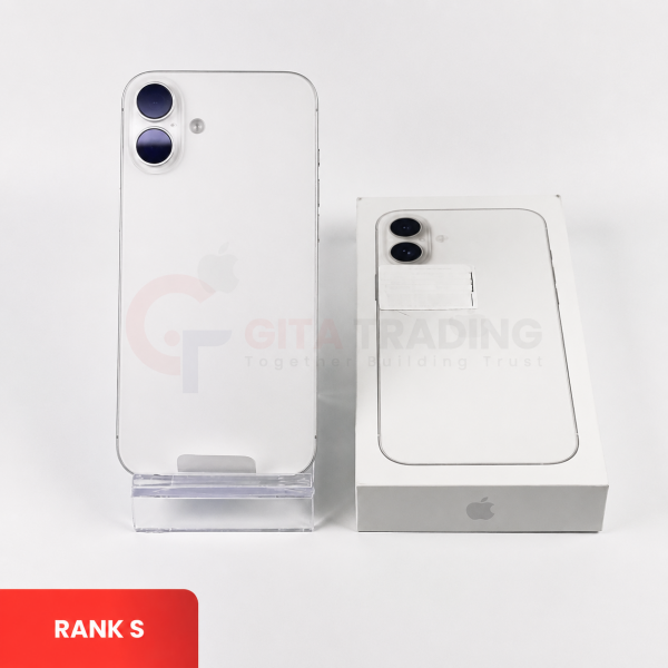 APPLE iPhone 16 PLUS 5G White - SIM Free | Battery Health: 92% | ROM: 256GB | IMEI: 356254945968454 | RANK S