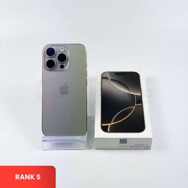 APPLE iPhone 16 Pro 5G Natural Titanium - Sim Free | ROM: 256GB | Battery health 90% | IMEI: 356656201679528 | RANK S