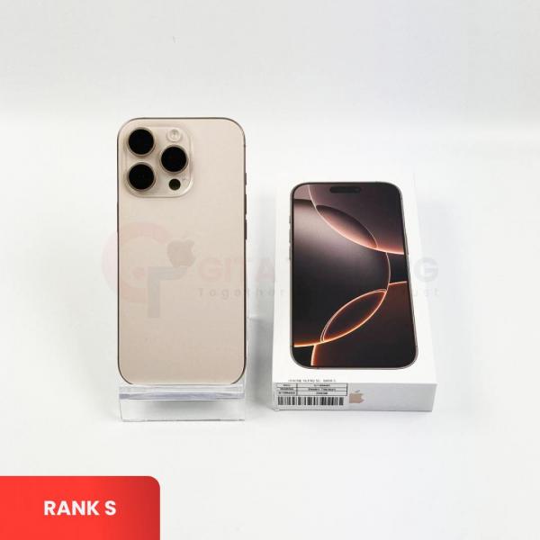 APPLE iPhone 16 PRO 5G Desert Titanium - Sim Free | ROM: 256GB | Battery health 90% | IMEI: 359689535596370 | RANK S