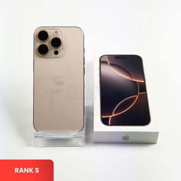 APPLE iPhone 16 PRO 5G Desert Titanium - Sim Free | ROM: 256GB | Battery health 91% | IMEI: 352113447376398 | RANK S