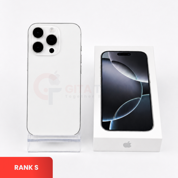 APPLE iPhone 16 PRO 5G White Titanium - Sim Free | ROM: 128GB | Battery health 100% | IMEI: 355934725409826 | RANK S