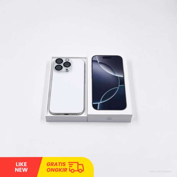 APPLE iPhone 16 Pro 5G White Titanium - Sim Free | ROM: 256GB | Battery Health 100% | IMEI: 351606580213618 | LIKE NEW