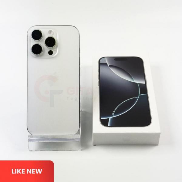 APPLE iPhone 16 Pro 5G White Titanium - Sim Free | ROM: 256GB | Battery health 100% | IMEI: 352113443417865 | LIKE NEW