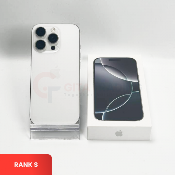 APPLE iPhone 16 Pro 5G White Titanium - SIM Free | ROM: 256GB | Battery Health: 91% | IMEI: 357442262594461 | RANK S