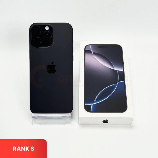APPLE iPhone 16 Pro Max 5G Black Titanium - Sim Free | ROM: 256GB | Dual Sim FISIK & Silent Camera | Battery Health 91% | IMEI: 351889721054527 | RANK S