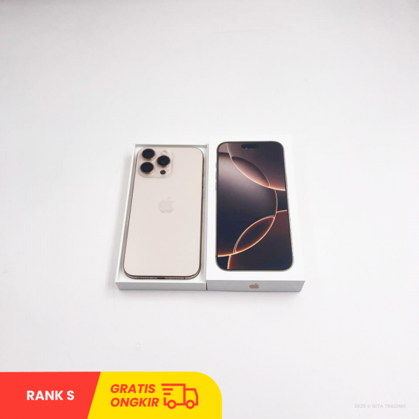 APPLE iPhone 16 Pro Max 5G Desert Titanium - Sim Free | ROM: 256GB |  Battery Health 100% | IMEI: 359974600251477 | RANK S