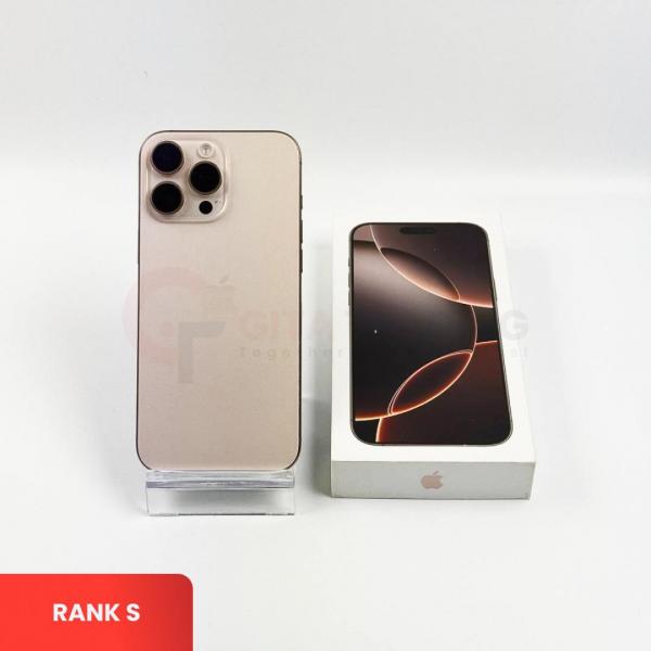 APPLE iPhone 16 Pro Max 5G Desert Titanium - Sim Free | ROM: 256GB | Battery Health 90% | IMEI: 358798966163856 | RANK S