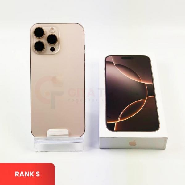 APPLE iPhone 16 Pro Max 5G Desert Titanium - Sim Free | ROM: 256GB | Battery health 90% | IMEI: 359737303600278 | RANK S