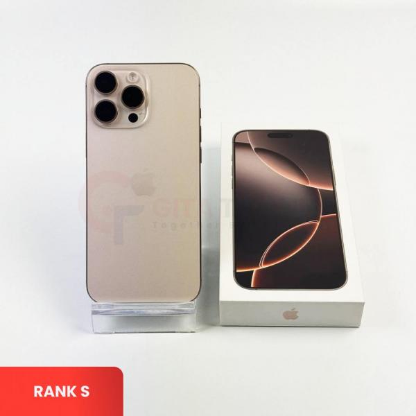 APPLE iPhone 16 Pro Max 5G Desert Titanium - Sim Free | ROM: 256GB | Battery Health 93% | IMEI: 351037794281060 | RANK S