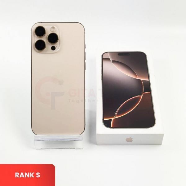 APPLE iPhone 16 Pro Max 5G Desert Titanium - Sim Free | ROM: 256GB | Single Sim & Silent Camera | Battery health 92% | IMEI: 359737300295486 | RANK S