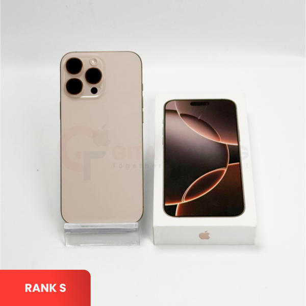 APPLE iPhone 16 Pro Max 5G Desert Titanium - Sim Free | Single SIM & Silent Camera | ROM: 256GB |  Battery Health: 88% | IMEI: 350096140087085 | RANK S