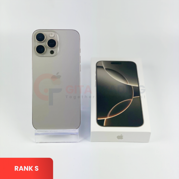 APPLE iPhone 16 Pro Max 5G Natural Titanium - SIM FREE | ROM: 256GB | Single Sim & Silent Camera | Battery health 92% | IMEI: 359974600993268 | RANK S