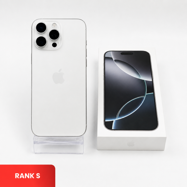 APPLE iPhone 16 Pro Max 5G White Titanium - Sim Free | ROM: 256GB |  Battery Health: 92% | IMEI: 354461424996870 | RANK S