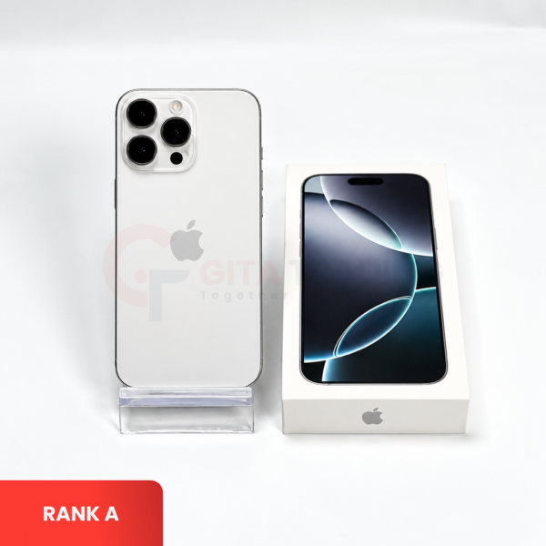 APPLE iPhone 16 Pro Max 5G White Titanium - Sim Free | Single SIM & Silent Camera | ROM: 256GB |  Battery Health: 93% | IMEI: 353558245069984 | RANK A