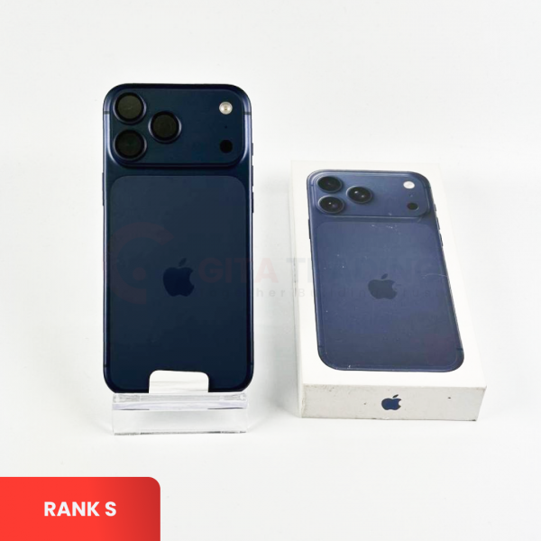 APPLE iPhone 17 Pro Max 5G Deep Blue - Sim Free (SIM Fisik) | Silent Camera & Single SIM | Battery Health: 100% | ROM: 256GB | IMEI: 352602312101105 | RANK S