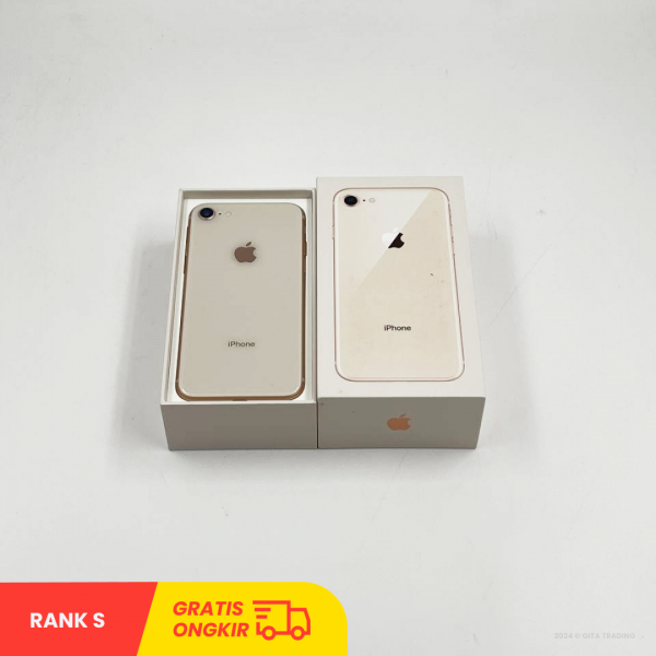 APPLE iPhone 8 (64GB/ Battery health 100%/ IMEI: 356098097078428/ Gold/ Sim Free) - Rank S