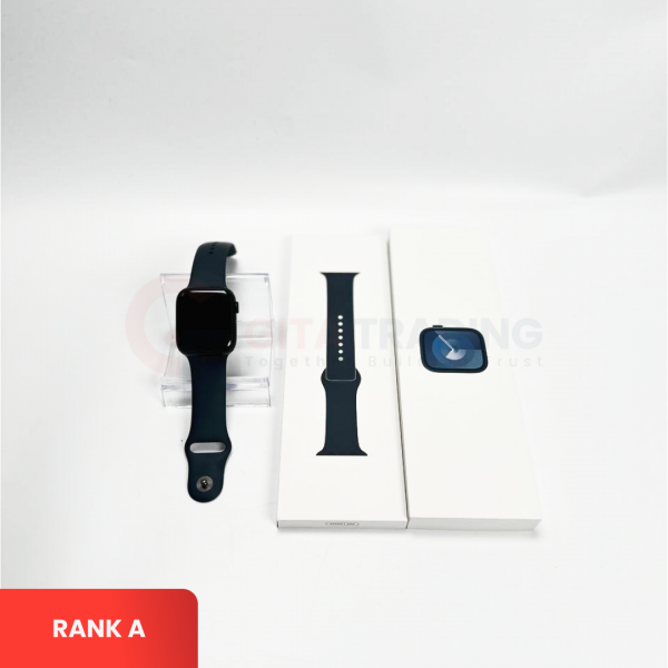 APPLE WATCH Series 9 45mm - GPS | Midnight Aluminum Midnight Sport Band SB M/L  | SCH23X7YV6Q | RANK A